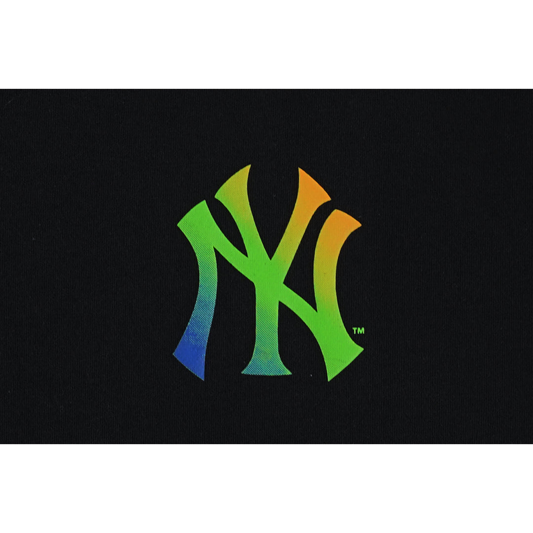 New York Yankees Assorted Graphic Black Oversized Short Sleeve T-Shirt