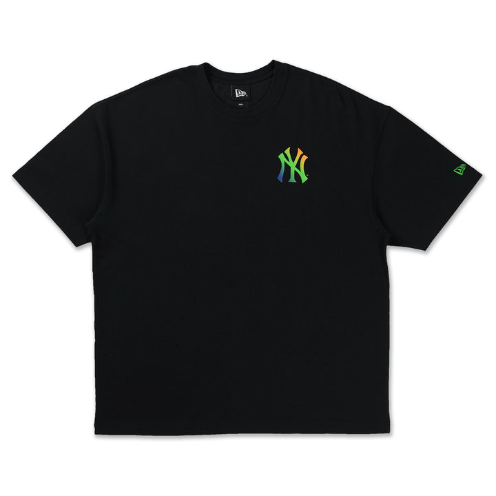 New York Yankees Assorted Graphic Black Oversized Short Sleeve T-Shirt