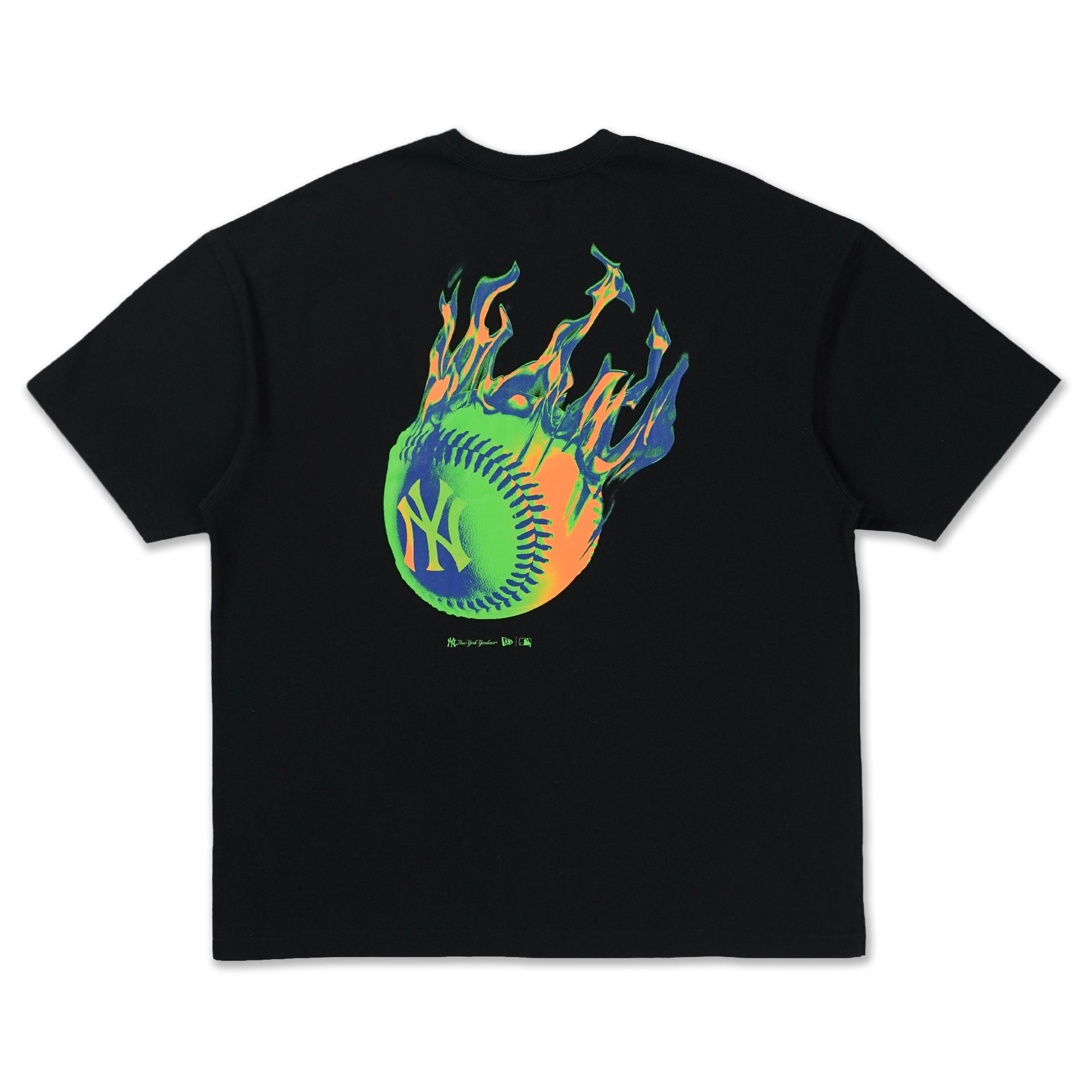New York Yankees Assorted Graphic Black Oversized Short Sleeve T