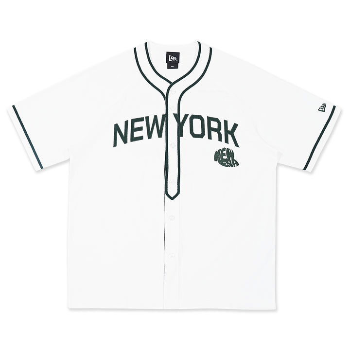 New Era New York White Short Sleeve Baseball Jersey