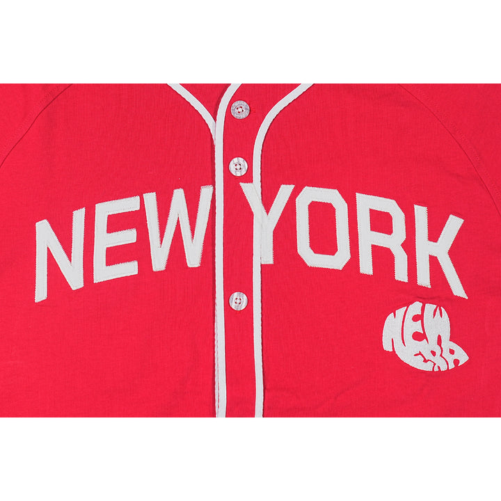 New Era New York Scarlet Short Sleeve Baseball Jersey