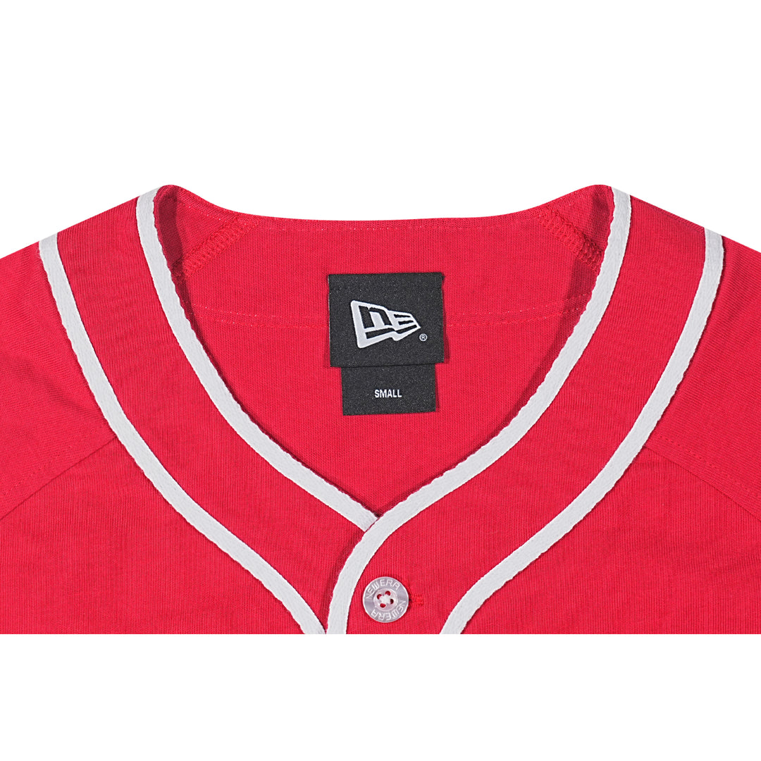 New Era New York Scarlet Short Sleeve Baseball Jersey
