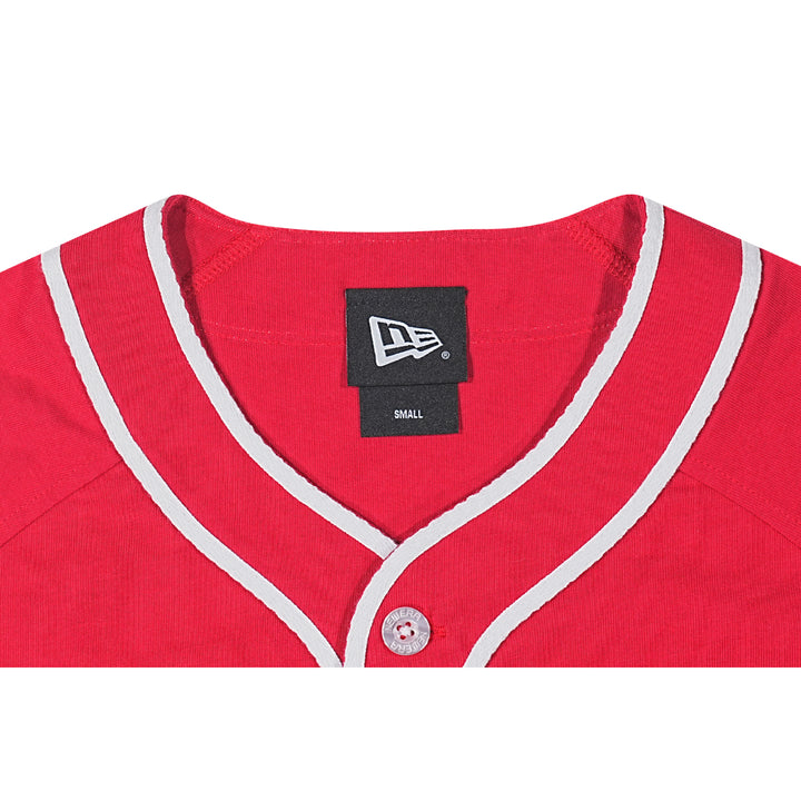 New Era New York Scarlet Short Sleeve Baseball Jersey