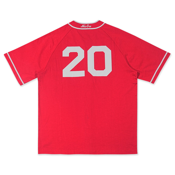 New Era New York Scarlet Short Sleeve Baseball Jersey