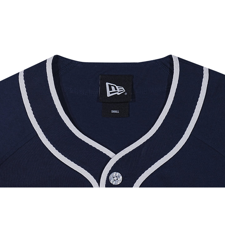 New Era New York Navy Short Sleeve Baseball Jersey
