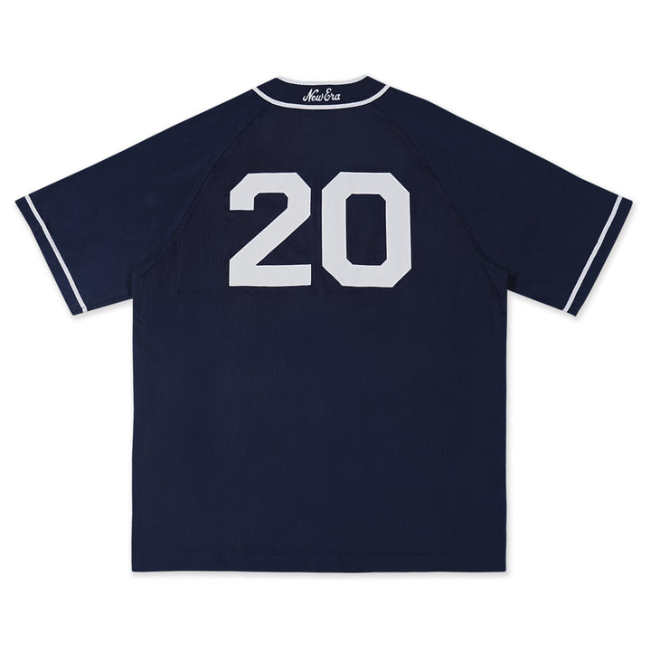 New Era New York Navy Short Sleeve Baseball Jersey