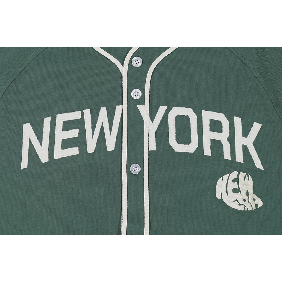 New Era New York Cilantro Green Short Sleeve Baseball Jersey