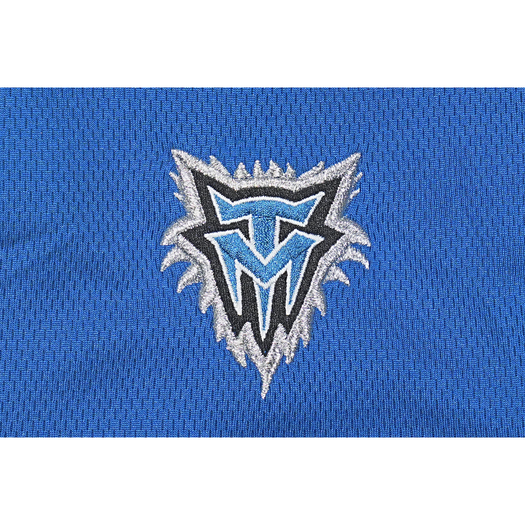 Minnesota Timberwolves NBA Hardwood Classics  Short Sleeve Seashore Blue Baseball Jersey