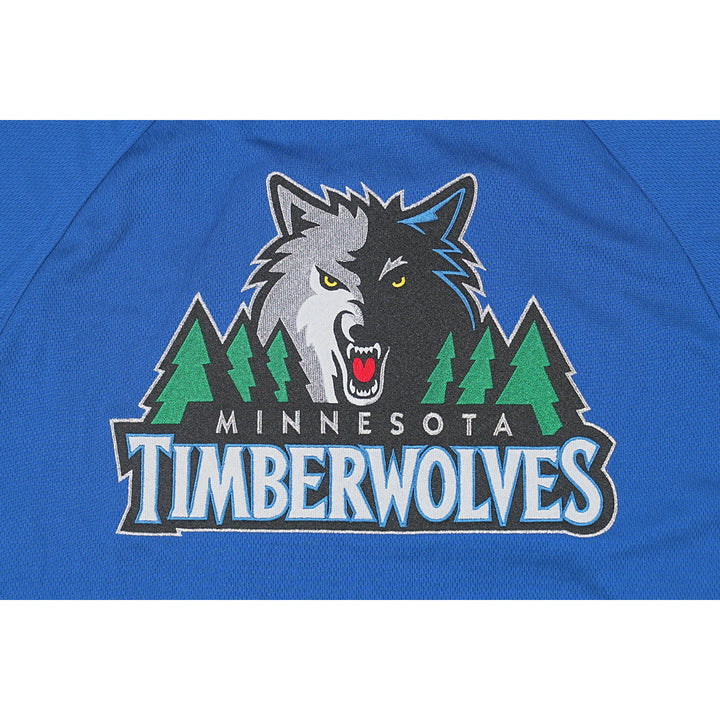 Minnesota Timberwolves NBA Hardwood Classics  Short Sleeve Seashore Blue Baseball Jersey