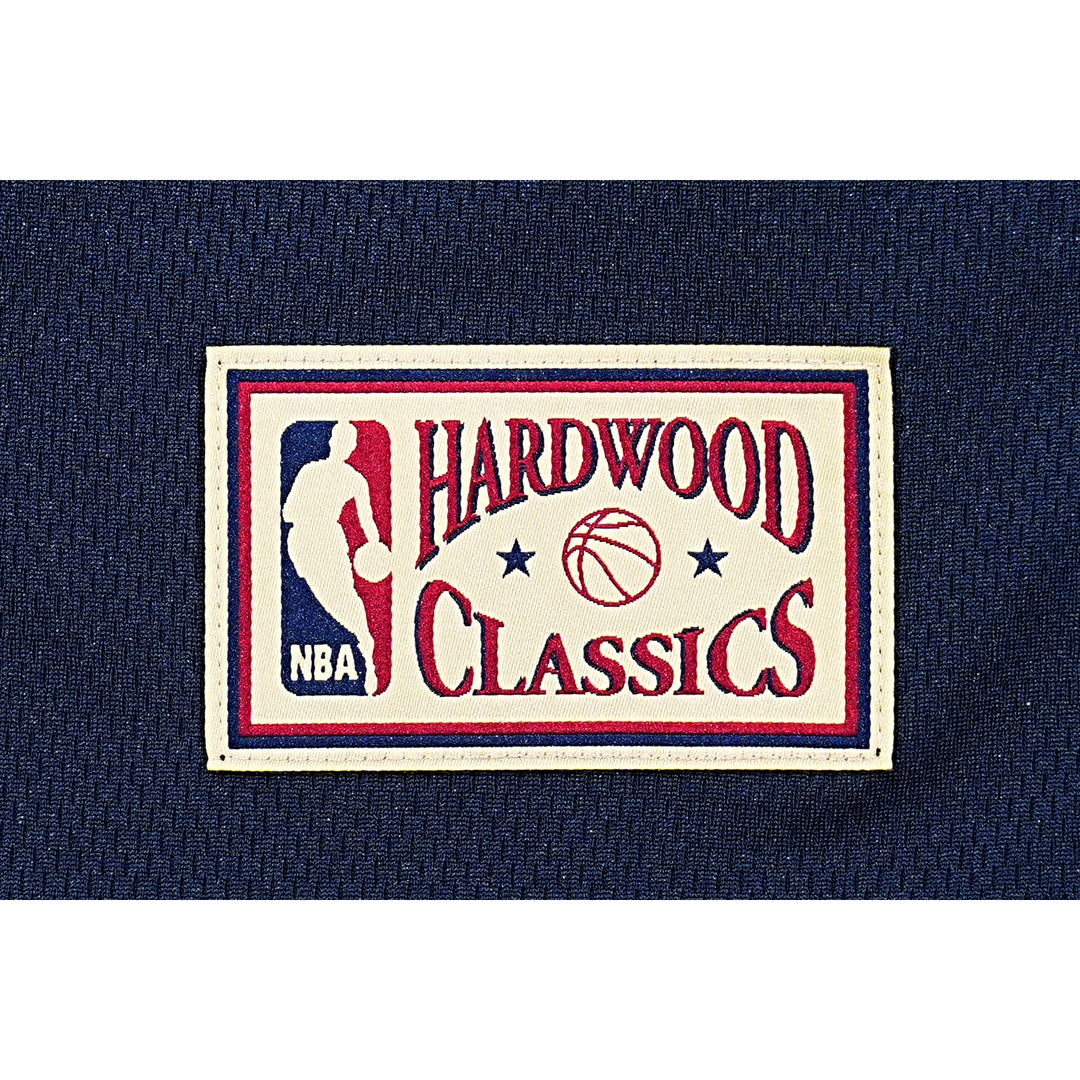 Golden State Warriors NBA Hardwood Classics Short Sleeve Navy Baseball Jersey