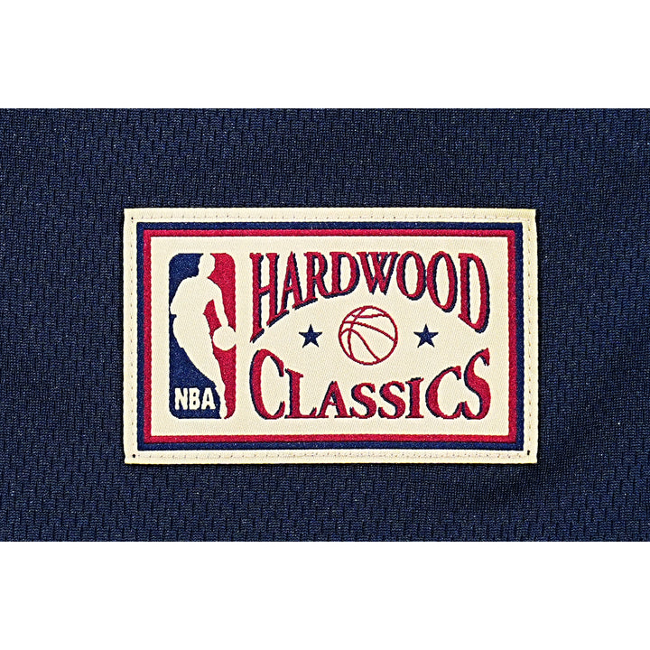 Golden State Warriors NBA Hardwood Classics Short Sleeve Navy Baseball Jersey
