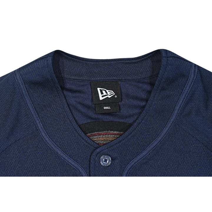 Golden State Warriors NBA Hardwood Classics Short Sleeve Navy Baseball Jersey