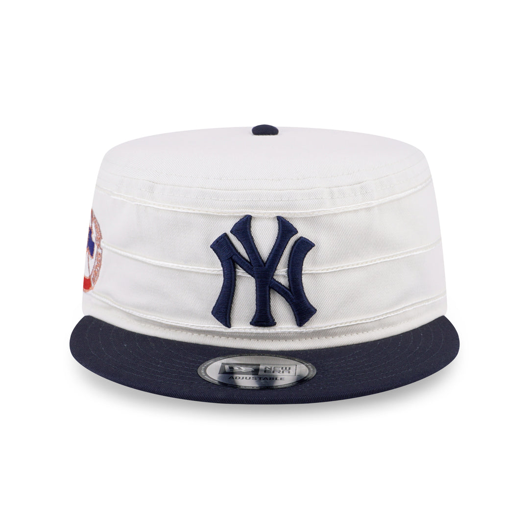 Pillbox New York Yankees Pillbox Pack 2-Tone Navy Visor Chrome White Snapback