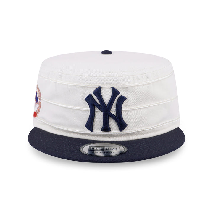 Pillbox New York Yankees Pillbox Pack 2-Tone Navy Visor Chrome White Snapback