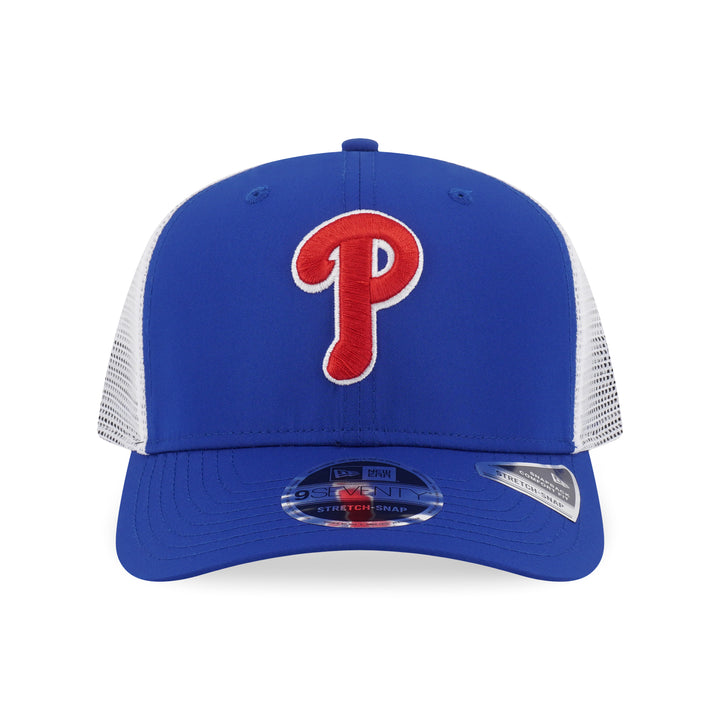 9SEVENTY Trucker Philadelphia Phillies Royal Blue Stretch Snapback