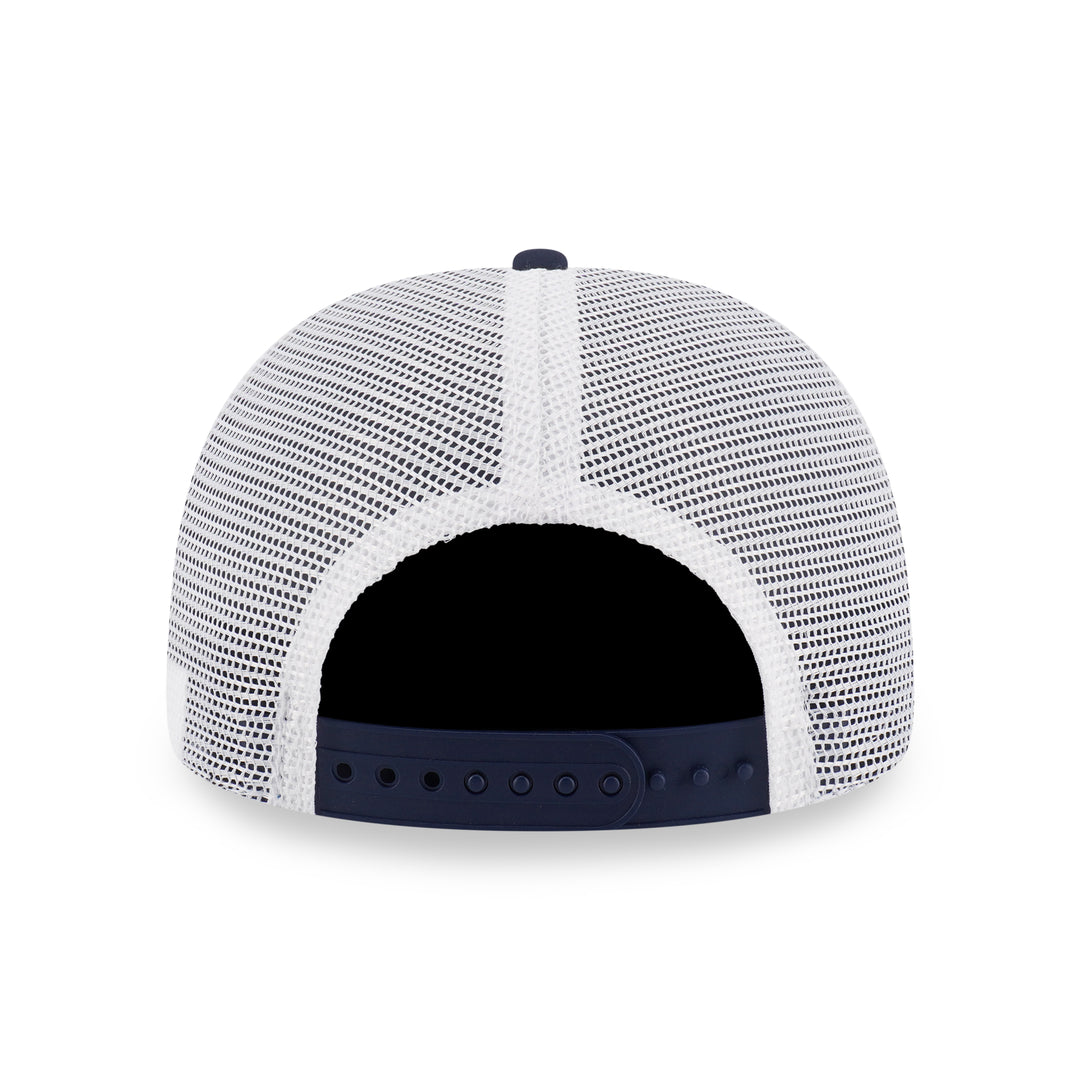9SEVENTY Trucker New York Yankees 2-Tone Navy Visor Khaki Stretch Snapback