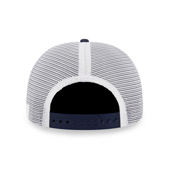 9SEVENTY Trucker New York Yankees 2-Tone Navy Visor Khaki Stretch Snapback