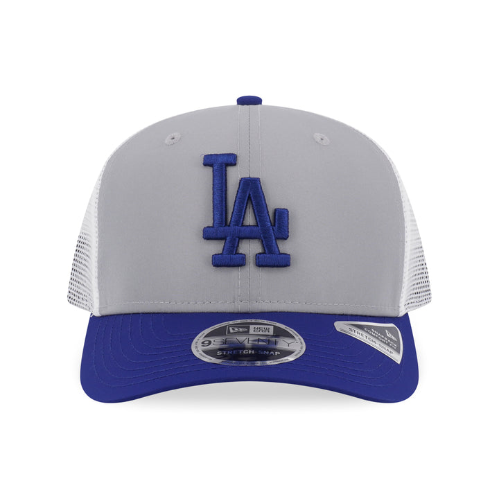 9SEVENTY Trucker Los Angeles Dodgers 2-Tone Dark Royal Visor Gray Stretch Snapback