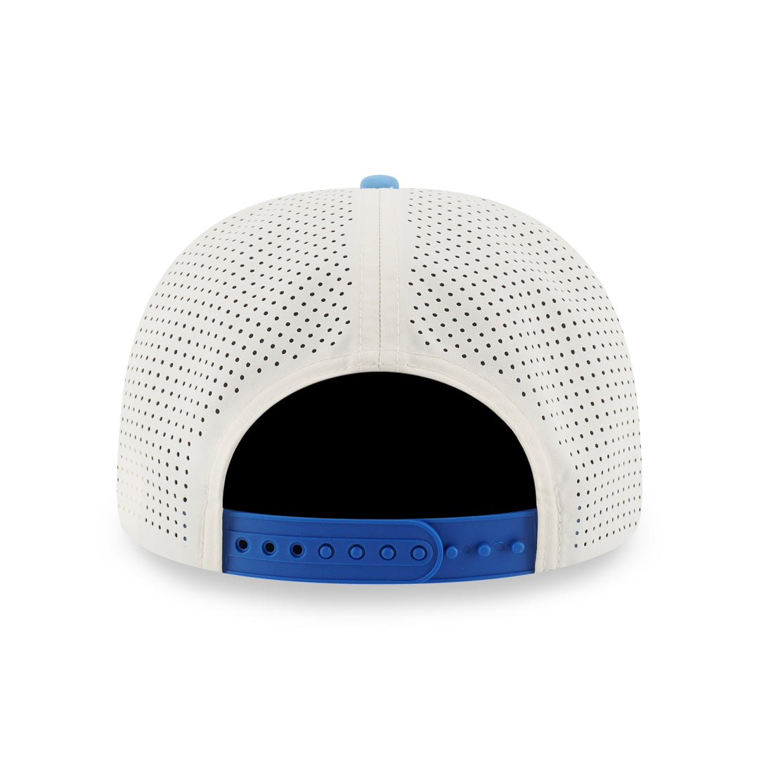 9SEVENTY Los Angeles Dodgers Gradient 2-Tone Radiant Blue Visor Chrome White Stretch Snapback