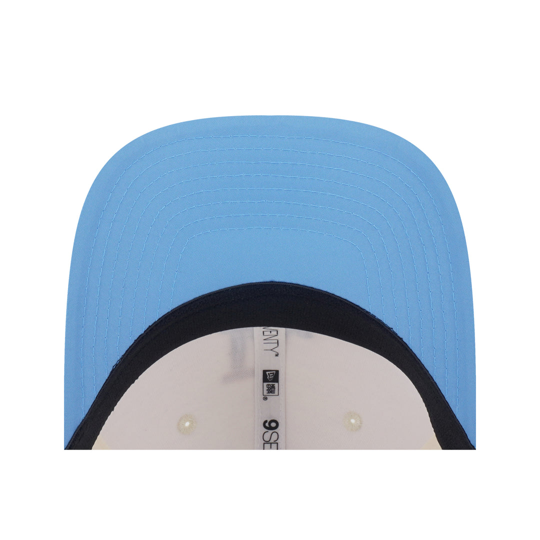 9SEVENTY Los Angeles Dodgers Gradient 2-Tone Radiant Blue Visor Chrome White Stretch Snapback