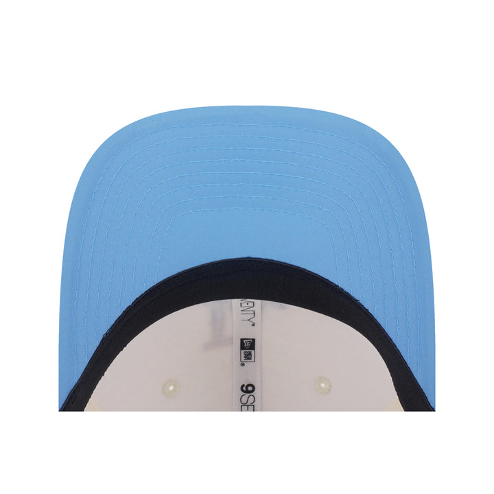 9SEVENTY Los Angeles Dodgers Gradient 2-Tone Radiant Blue Visor Chrome White Stretch Snapback