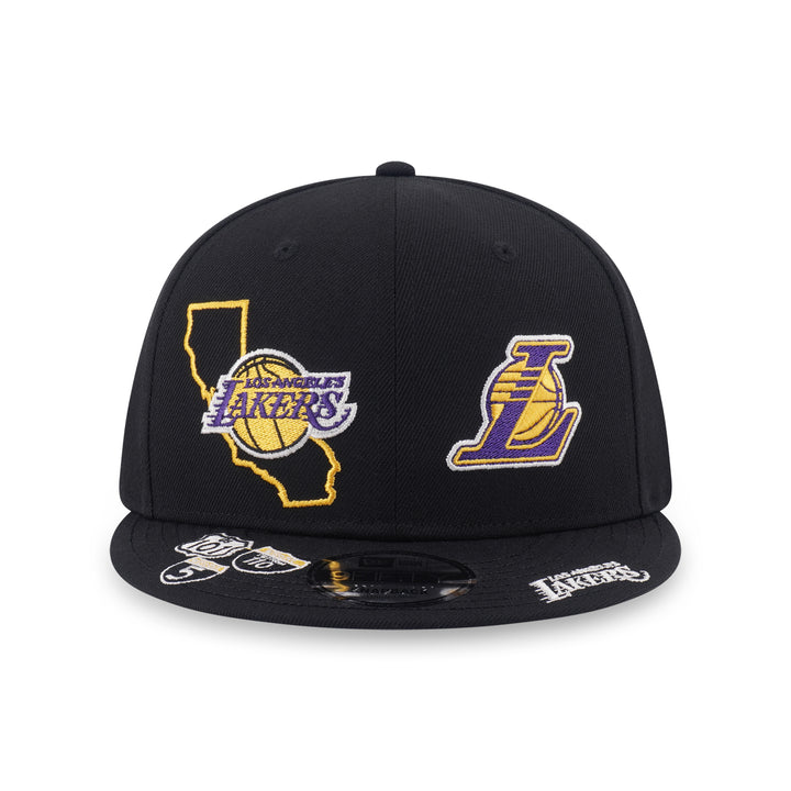 9FIFTY Los Angeles Lakers NBA Allover Black Snapback