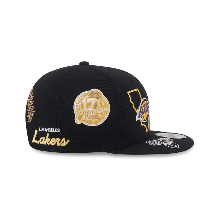 9FIFTY Los Angeles Lakers NBA Allover Black Snapback