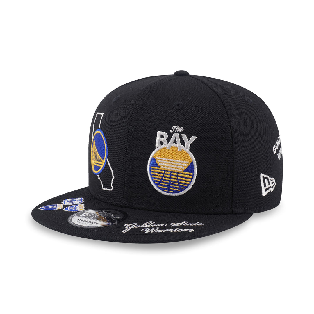 9FIFTY Golden State Warriors NBA Allover Black Snapback