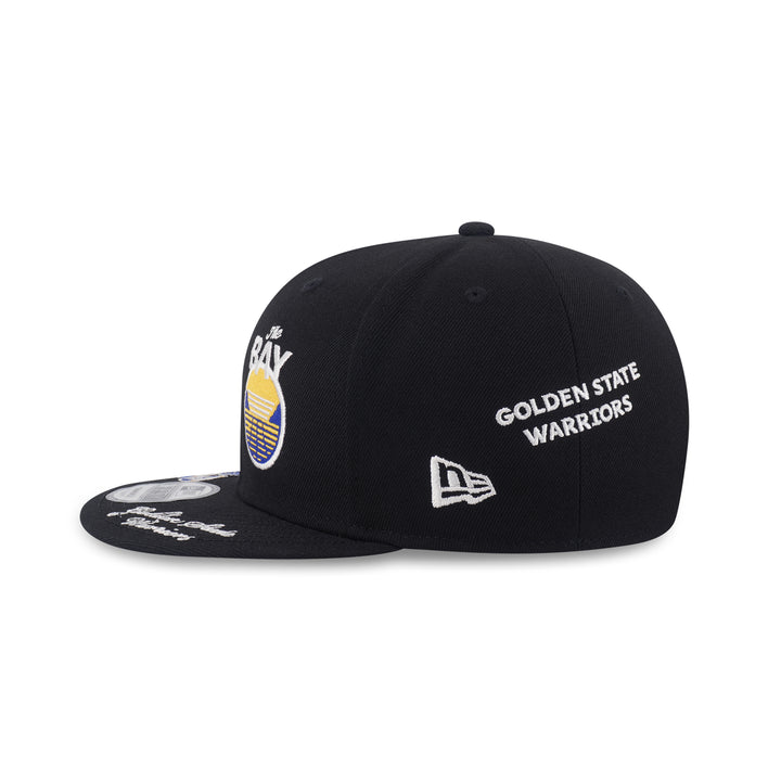 9FIFTY Golden State Warriors NBA Allover Black Snapback