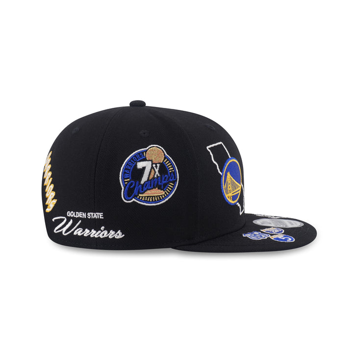 9FIFTY Golden State Warriors NBA Allover Black Snapback