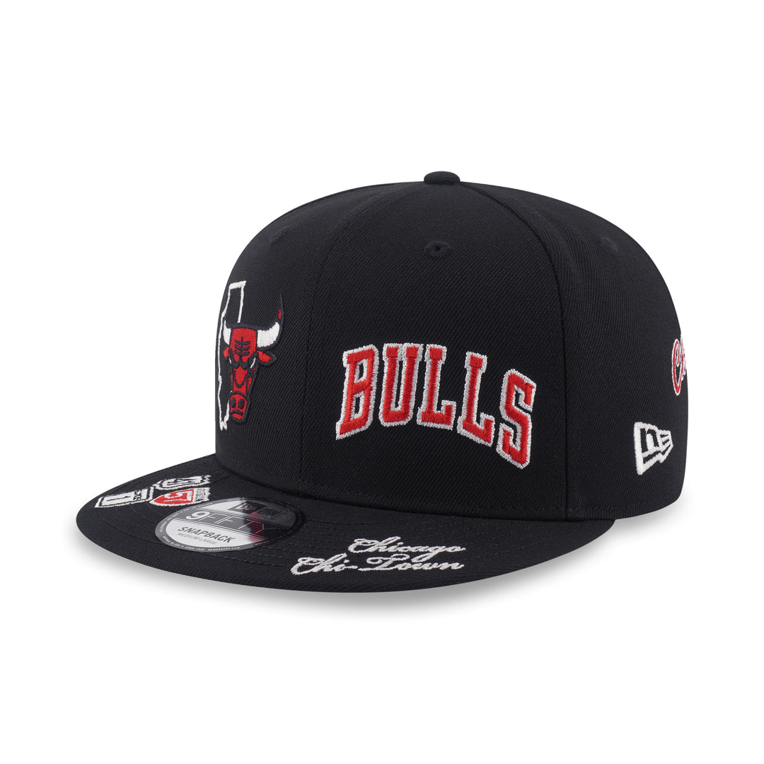 9FIFTY Chicago Bulls NBA Allover Black Snapback