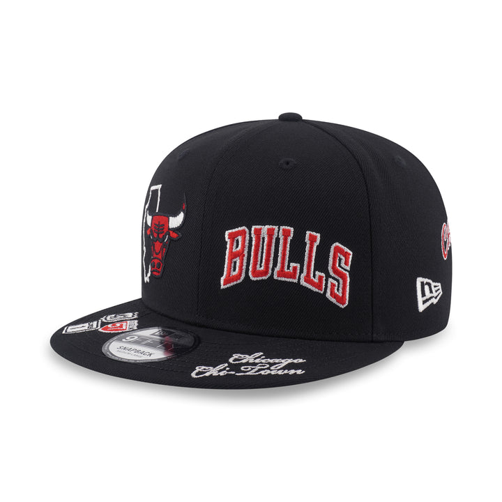 9FIFTY Chicago Bulls NBA Allover Black Snapback