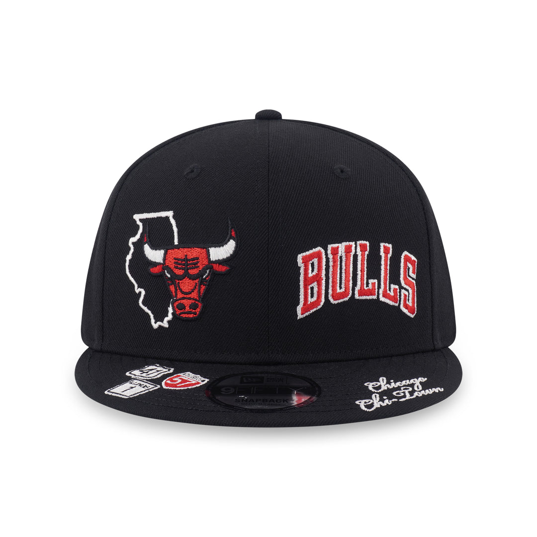 9FIFTY Chicago Bulls NBA Allover Black Snapback