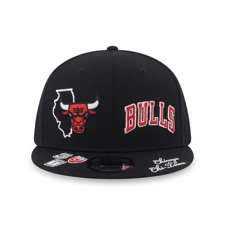 9FIFTY Chicago Bulls NBA Allover Black Snapback