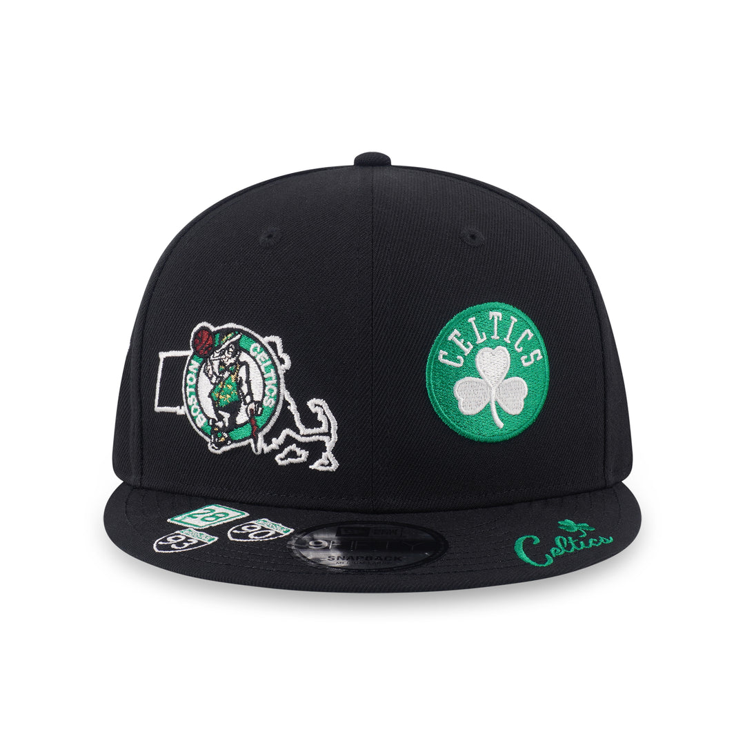 9FIFTY Boston Celtics NBA Allover Black Snapback