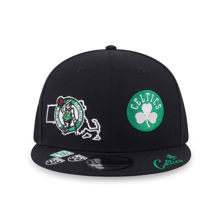 9FIFTY Boston Celtics NBA Allover Black Snapback