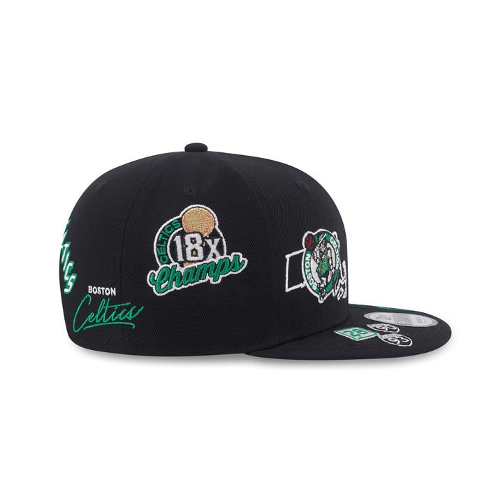 9FIFTY Boston Celtics NBA Allover Black Snapback