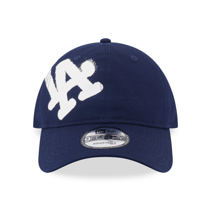 9FORTY Unstructured Los Angeles Dodgers Spray Paint Oceanside Blue Adjustable