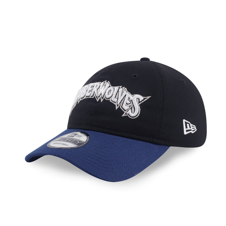 9FORTY Unstructured Minnesota Timberwolves NBA Hardwood Classics 2-Tone Deep Blue Visor Black Adjustable