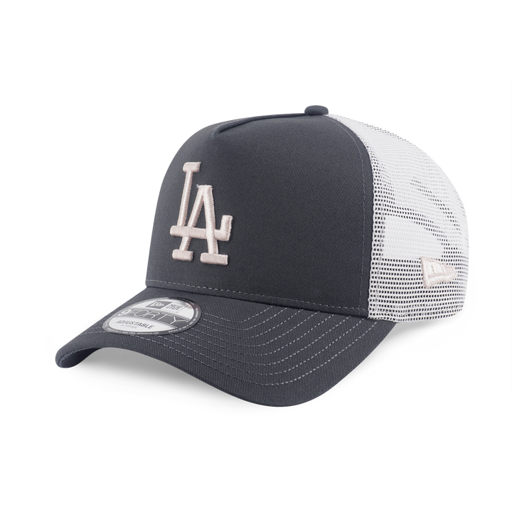 9FORTY A-Frame Trucker Los Angeles Dodgers Color Era Steel Clouds Snapback