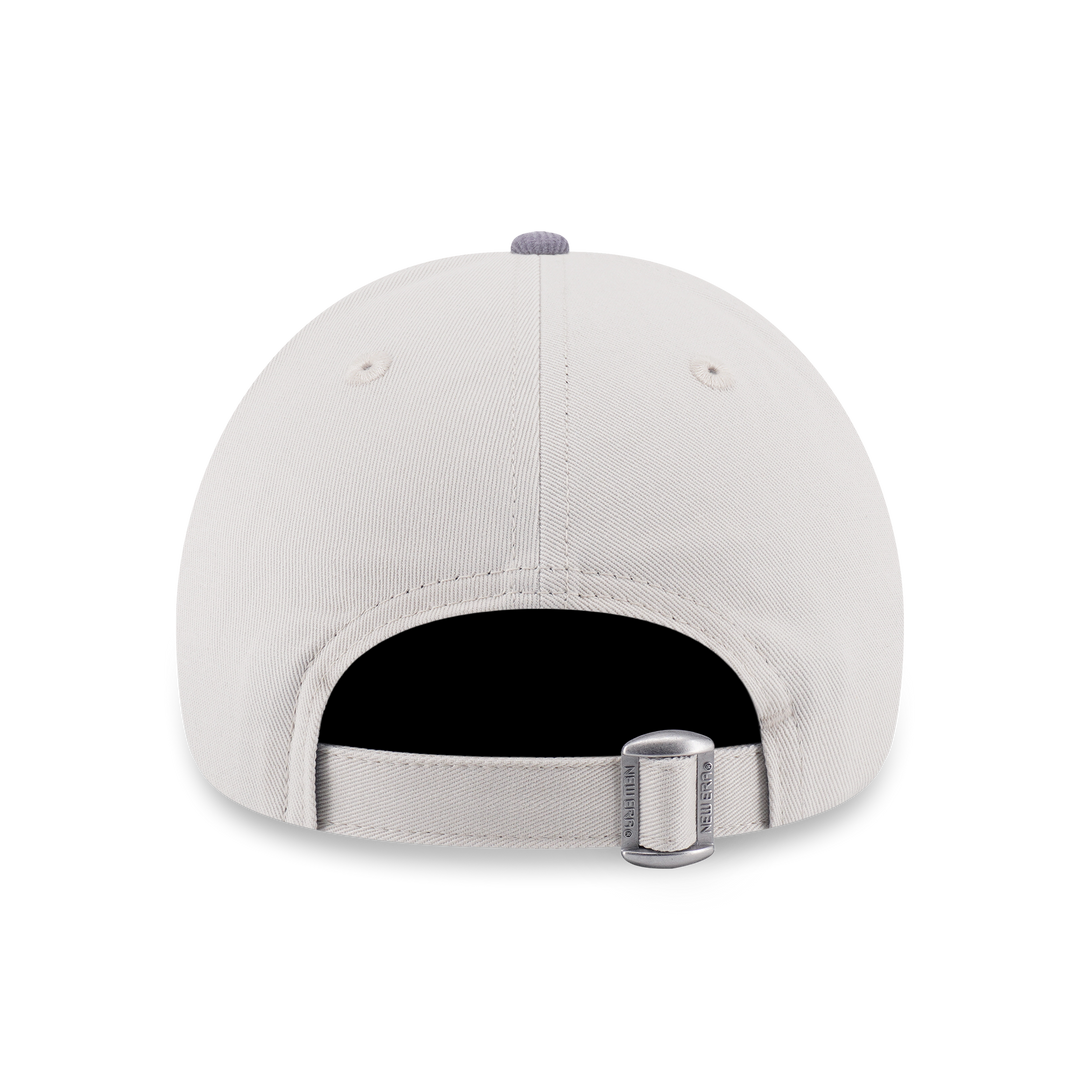 9FORTY Los Angeles Dodgers Metal Badge Corduroy 2-Tone Gray Visor Ivory Adjustable