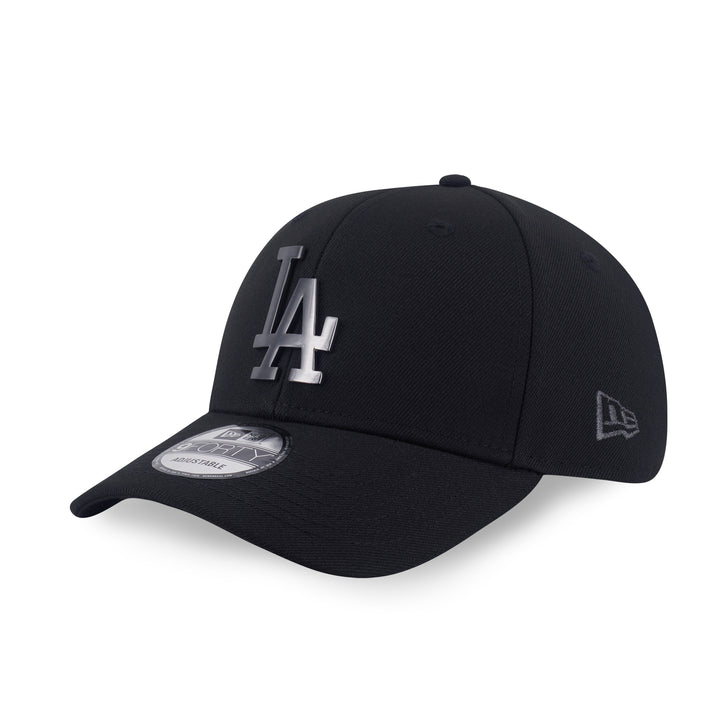 9FORTY Los Angeles Dodgers Nickel Metal Badge Black Adjustable