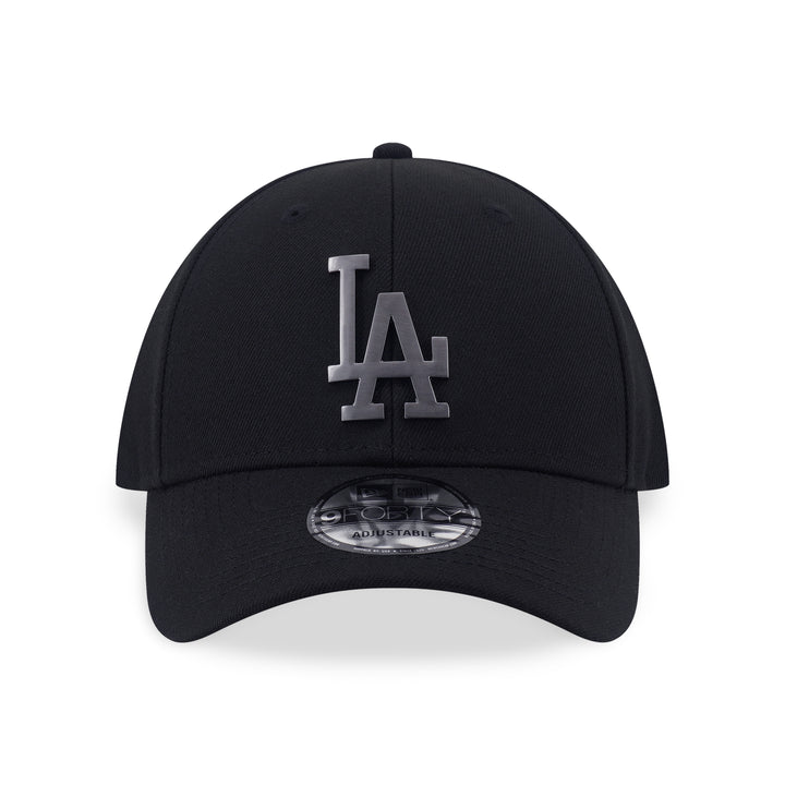 9FORTY Los Angeles Dodgers Nickel Metal Badge Black Adjustable
