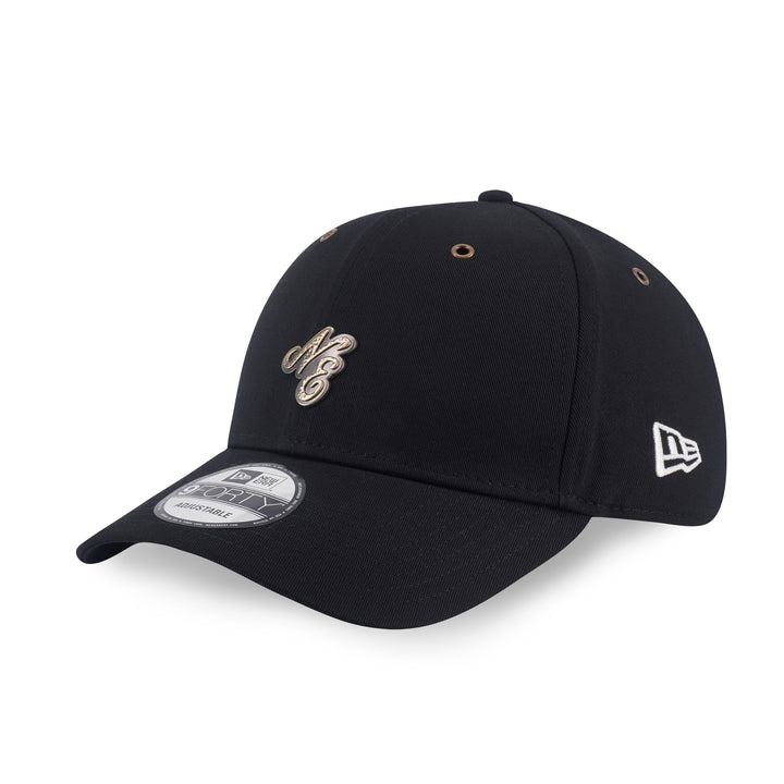 9FORTY New Era Hammered Metal Badge Black Adjustable