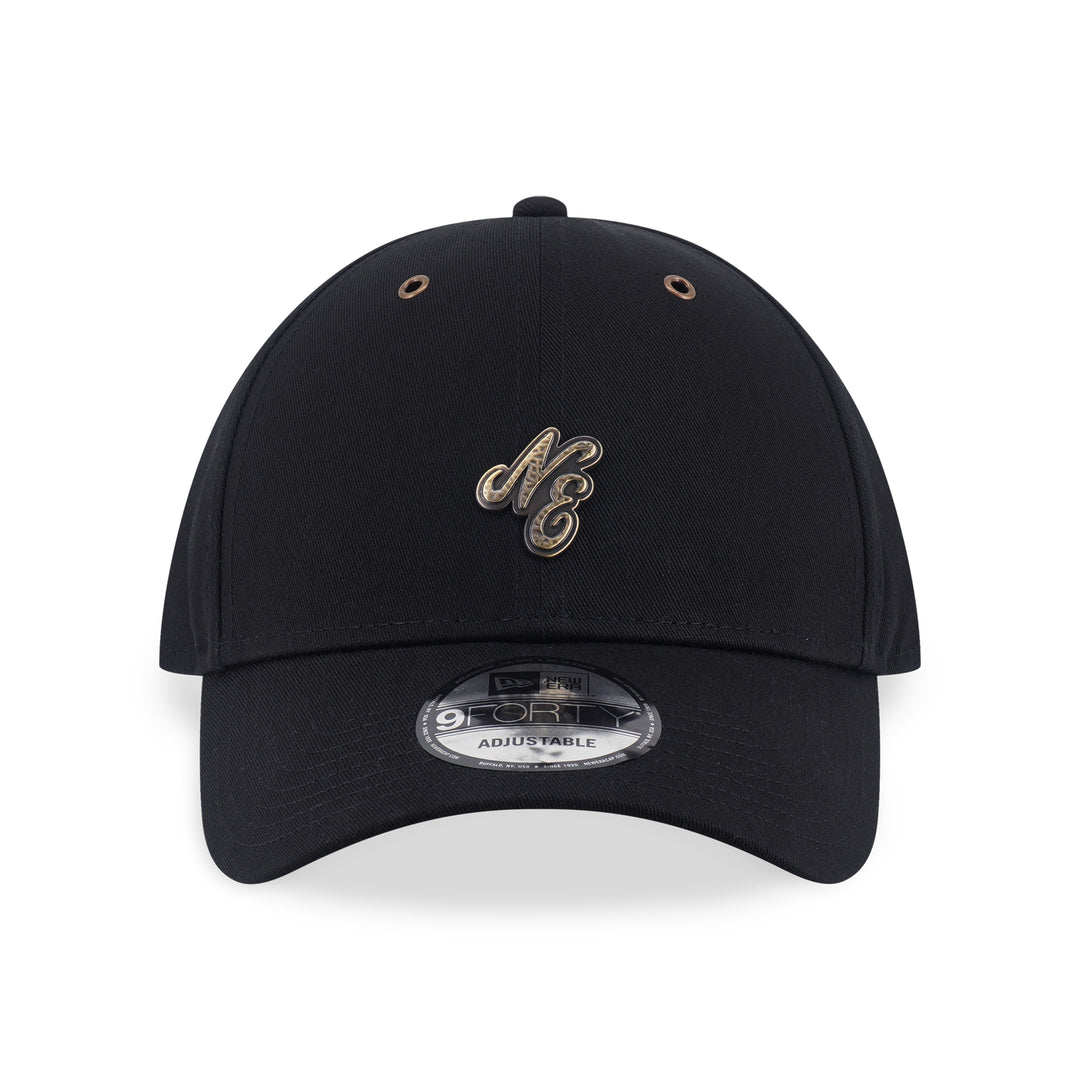 9FORTY New Era Hammered Metal Badge Black Adjustable