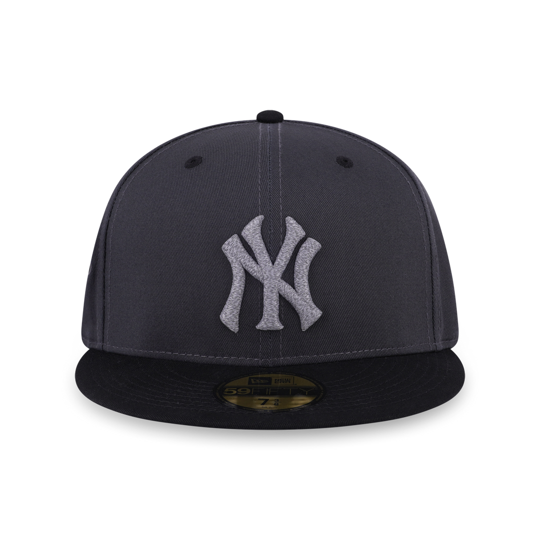 59FIFTY New York Yankees Pack Reflective 2-Tone Black Visor Steel Cloud Fitted