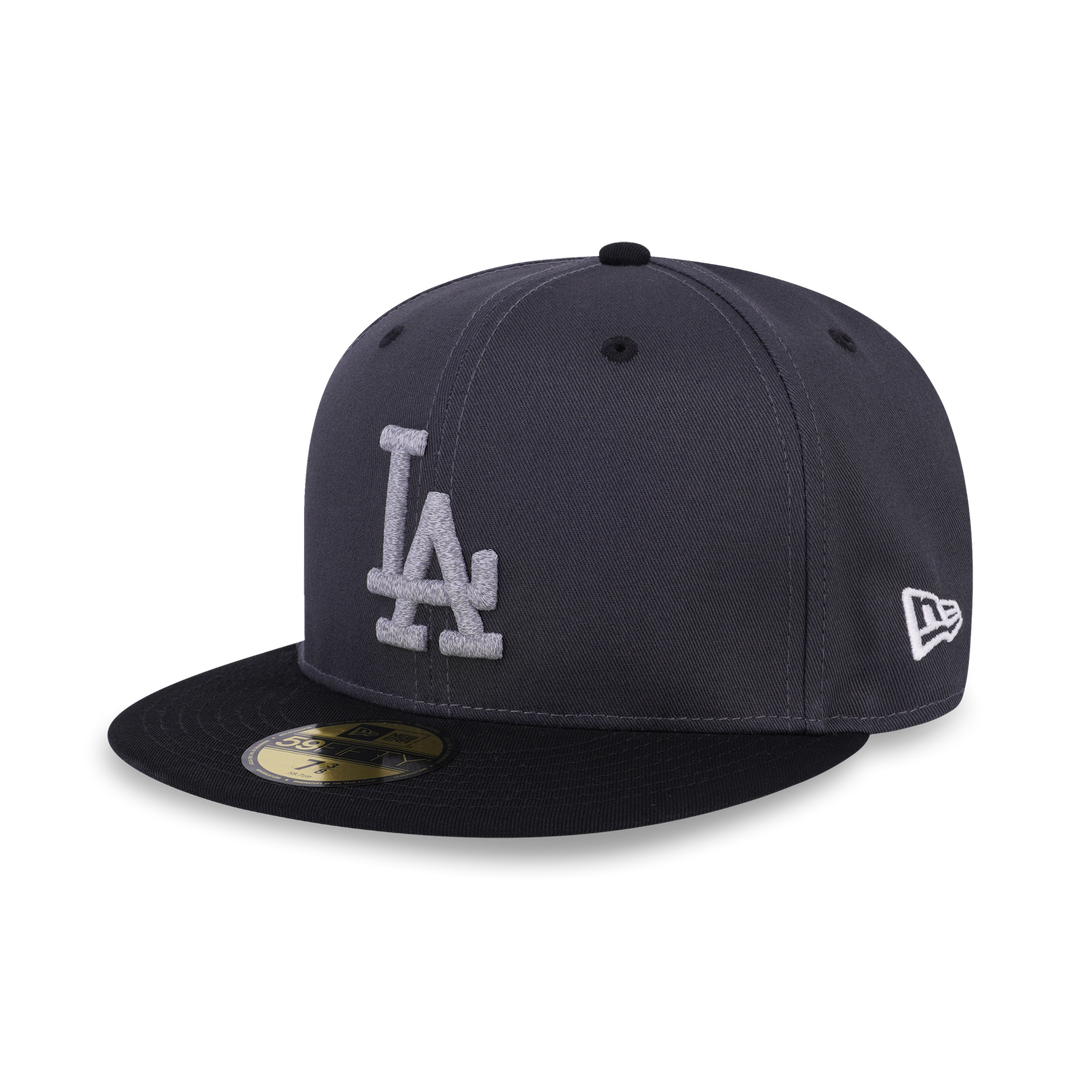 59FIFTY Los Angeles Dodgers Pack Reflective 2-Tone Black Visor Steel Cloud Fitted