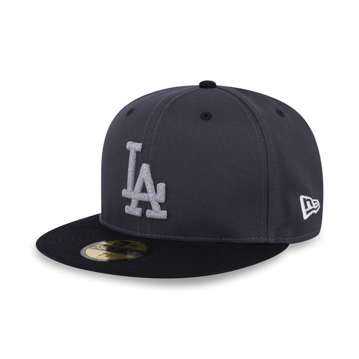 59FIFTY Los Angeles Dodgers Pack Reflective 2-Tone Black Visor Steel Cloud Fitted
