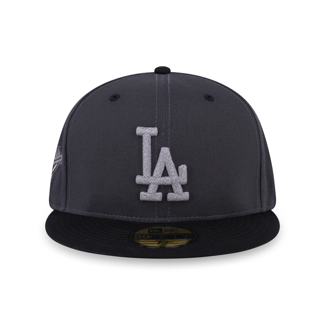 59FIFTY Los Angeles Dodgers Pack Reflective 2-Tone Black Visor Steel Cloud Fitted
