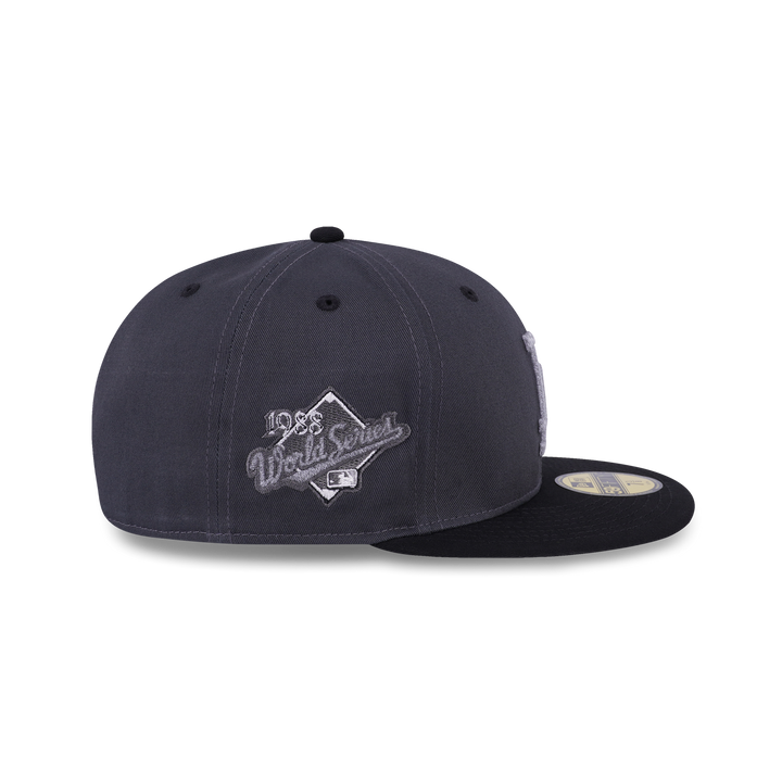 59FIFTY Los Angeles Dodgers Pack Reflective 2-Tone Black Visor Steel Cloud Fitted